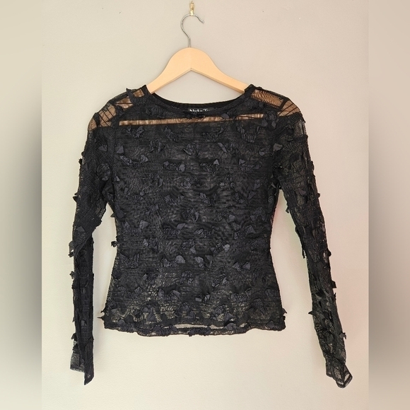 Designer  top Nadya Toto black sweater size small - Picture 1 of 4